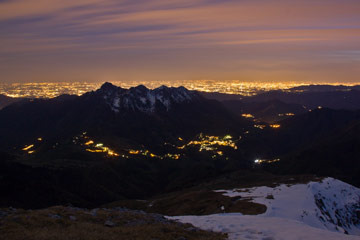 SPLENDIDO TRAMONTO IN ARERA il 13 aprile 2011 - FOTOGALLERY