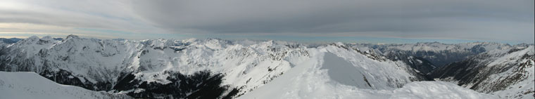 Panoramica dal Monte Valegino verso San Simone - 17 gennaio 09