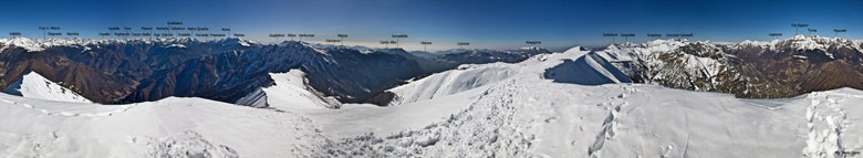 Panoramica dalla vetta del Pizzo Baciamorti