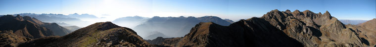 Panoramica da Cima Piazzotti verso le Orobie - foto Marco Caccia 26 ottobre 08