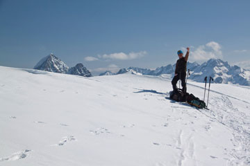Salita primaverile, ma ancora invernale! con molta neve al Cabianca dal canalino il 17 aprile 2010 - FOTOGALLERY