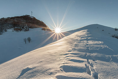 Alba e Tramonti nevosi in Canto Alto il 19 marzo 2013  - FOTOGALLERY