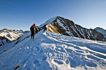 Salita invernale al MONTE CAVALLO dalla Val Terzera partendo dal Rif. Madonna delle nevi il 15 gennaio 2012 - FOTOGALLERY