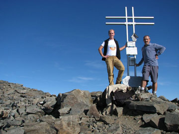 Per la prima volta in vetta al 'gigante' Pizzo Coca (3050 m.), la più alta montagna orobica, il 3 ottobre 2009 - FOTOGALLERY