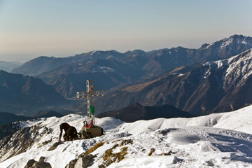 Salita invernale da Colere ai MONTI FERRANTINO E FERRANTE il 14 gennaio 2012 - FOTOGALLERY