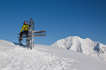 Salita invernale con ciaspole in Grem partendo da Oneta in Val del Riso nella splendida domenica del 21 febbraio 2010 - FOTOGALLERY