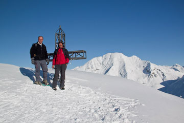 Salita invernale con ciaspole in Grem partendo da Oneta in Val del Riso nella splendida domenica del 21 febbraio 2010 - FOTOGALLERY