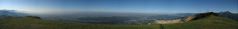 Panoramica dal Linzone verso la pianura