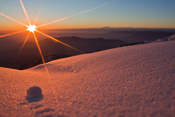 SPLENDIDO TRAMONTO DAL LINZONE il 18 febbraio 2011 - FOTOGALLERY