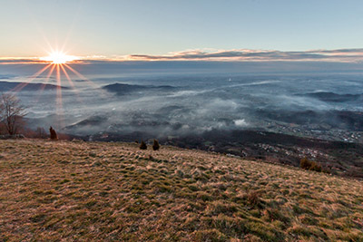 Alba al M.te Linzone e Tramonto al M.te Due Mani-dom. 3 febbraio 2013 - FOTOGALLERY