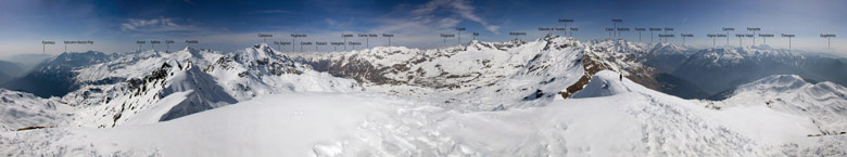 Panoramica 360° dalla vetta del Monte Madonnino