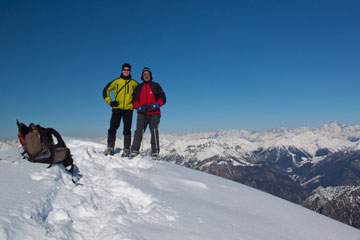 Invernale in Cima Menna da Zorzone, salendo dal Passo del'Orso e Chignolo d'Arale, il 13 febbraio 2010 - FOTOGALLERY