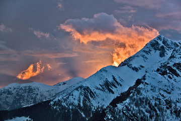 Spettacolare tramonto ai Piani dell'Avaro il 19 marzo 2011 - FOTOGALLERY