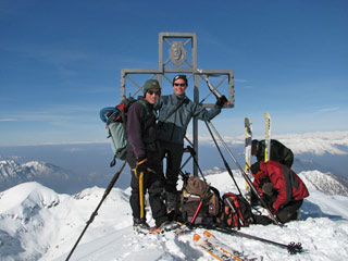 Salita, per tempo e ben attrezzati, in vetta al Pizzo Tre Signori dalla Val d'Inferno con varianti il 14 marzo 09 - FOTOGALLERY