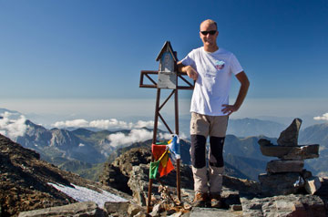 REDORTA! 3038 m, splendido gigante orobico, salito partendo da Fiumenero e passando dal Rif. Brunone di buon mattino il 1 agosto 2010 - FOTOGALLERY