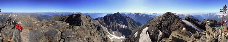 Panoramica a 360°dal Pizzo Redorta (3038 m.)