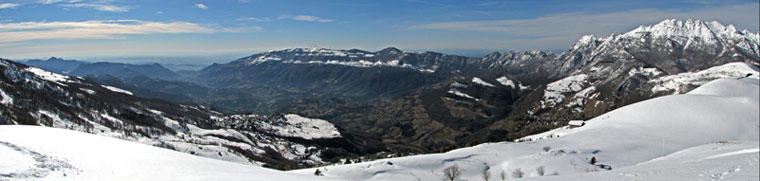 Panoramica dalla testa della Val Imagna - 8 marzo 09