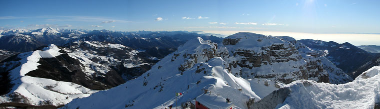 Panoramica dal Resegone innevato verso la pianura - 21 dic 08