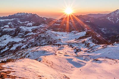 Sabato 7 dicembre 2013 – Monte Sodadura: Il rosso tramonto di Sant’Ambrogio - FOTOGALLERY