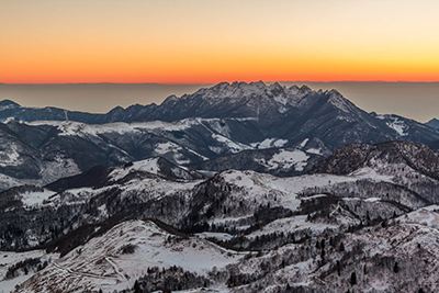 Sabato 7 dicembre 2013 – Monte Sodadura: Il rosso tramonto di Sant’Ambrogio - FOTOGALLERY