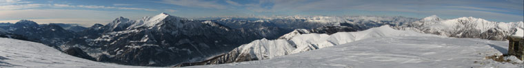 Panoramica invernale da Cima Zuc di Valbona (2184 m) - foto Marco Caccia 1 genn 09