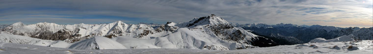 Panoramica invernale da Cima Zuc di Valbona (2184 m) - foto Marco Caccia 1 genn 09