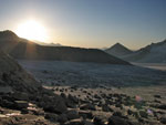 Alba sul ghiacciaio verso l'Adamello - foto Marco Caccia 21 luglio 07