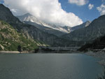 Lago d'Avio e sulla sx. l'Adamello - foto Marco Caccia 21 luglio 07