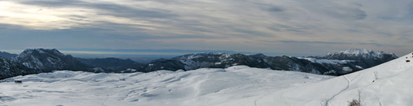 Dai Piani d'Alben verso la pianura - foto Marco Caccia 27 genaio 08