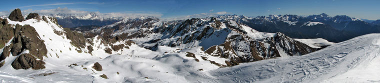 Panoramica da Cima Piazzotti verso Alpi ed Orobie - Marco Caccia 2 marzo 08