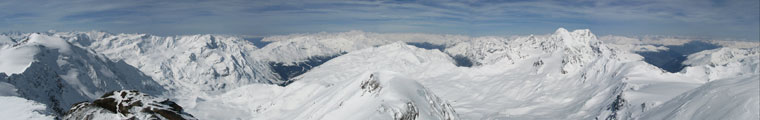 Panoramica dalla vetta del Cevedale - Marco Caccia 26 aprile 08