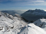 Da Cima Giovanni Paolo II verso il Monte Secco e la Val seriana - foto Marco Caccia 1 dic. 07