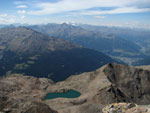 Dal m.te Confinale vista su Bormio e Disgrazia e Bernina - foto Marco Caccia  9 sett 07