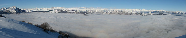 Dal Linzone vista verso le Orobie innevate - foto Marco Caccia 6 gennaio 08