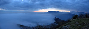 Dal Canto Alto un mare di nebbia sulla pianura - foto Marco Caccia