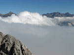 Sopra la nebbia verso il Pizzo del Diavolo - foto Marco Caccia 7 ott 07