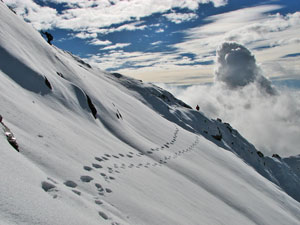 Nostre impronte nella neve - foto Marco Caccia 28 ott 07