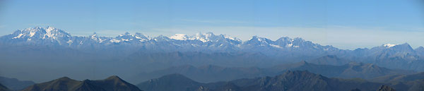 Panoramica dal Pizzo Tre Signori verso le Alpi Occidentali - foto Marco Caccia 13 ottobre 07