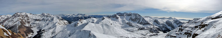 Panoramica d cima Vigna Soliva sulle Orobie - foto Marco Caccia 24 febbraio 08