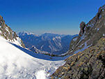 Vista con Sfinge dalla bocchetta della Val d'Inferno - foto Marco Mandola