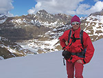 Dal Passo di Mezzeno con Marco vista sui Laghi Gemelli - foto signora  Mandola