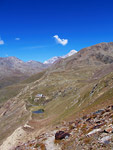 Dalla morena del ghiacciaio dei Forni vista sul Rif. Branca - foto Marco Mandola