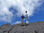 Marco in vetta al Pizzo Tre Confini - foto Marco Mandola