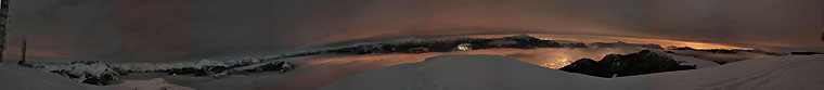 Panoramica notturna dal Monte Pora - 4 febbraio 09