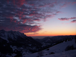 Tramonto dall'Alpe Arera - 11 gennaio 09