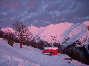 Tramonto al Rifugio Saba - 11 gennaio 09