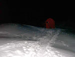 Avvicinamento con la frontale al bivacco Citt di Clusone - foto Marco Tomasoni - dicembre 2006