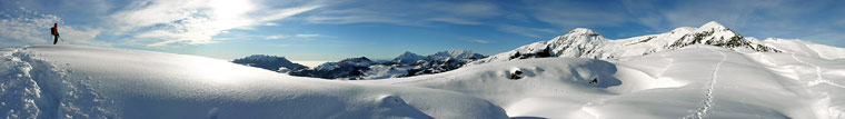 Panoramica dai Piani d'Alben verso le Grigne - foto Mauro Gritti 19 genn. 08