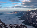 Dal Rif. Brunone...un  fiordo di nebbia nellla valle verso la pianura - foto Mauro Gritti