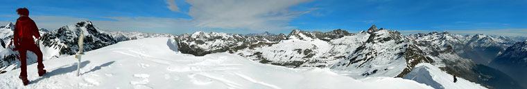 Panoramica dalla vetta del Madonnino innevato-foto Mauro Gritti 15 marzo 08